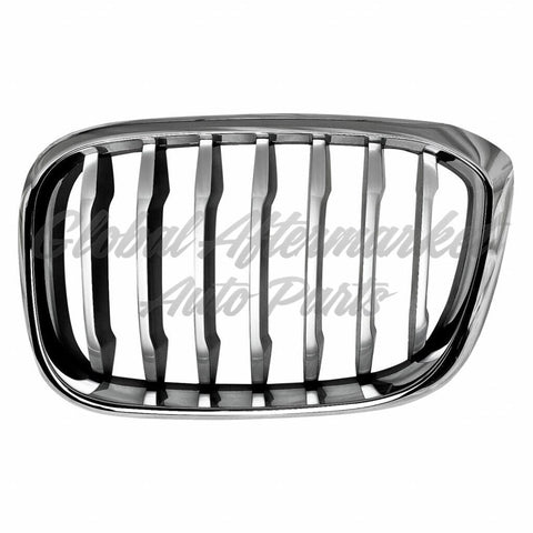 GRILLE LH CHROME FRAME W/BLACK SLATS/SILVER FR EDGE W/O M-PKG