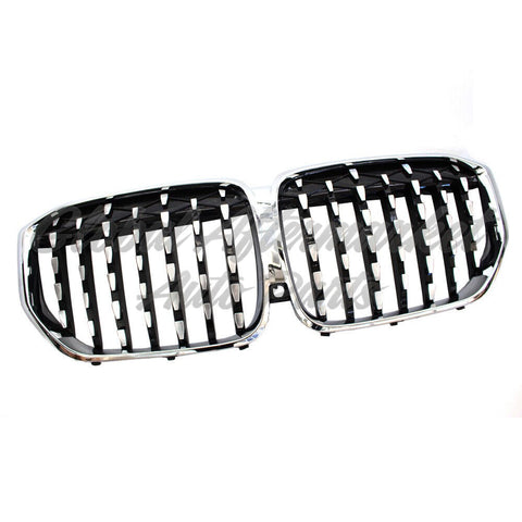GRILLE FR CHROME FRAME W/BLACK SLATS/SILVER FR EDGE W/O NIGHT VISION FOR M501