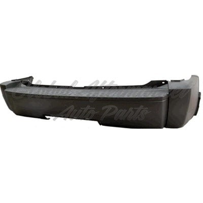 BUMPER RR MATTE-BLACK W/TRAILER HITCH HOLE