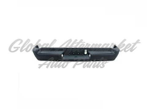BUMPER RR ASSY BLACK POWDER COAT SINGLE EXHAUST W/ PAD/EXTENSIONS/BOTH MOUNT BRACKETS W/SENSOR W/O ADVANCED PARK EXCLUDE REBEL/TRX