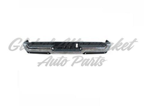 BUMPER RR ASSY CHROME FINISH SINGLE EXHAUST W/ PAD/EXTENSIONS/ BOTH MOUNT BRACKETS W/ADVANCE PARK/SENSOR EXCLUDE REBEL/TRX