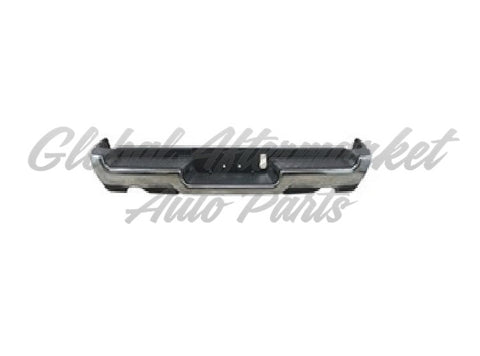 BUMPER RR ASSY CHROME FINISH DUAL EXHAUST W/PAD/EXTENSIONS/BOTH MOUNT BRACKETS/ALL INNER OUTER VALANCE W/O SENSOR EXCLUDE REBEL/TRX