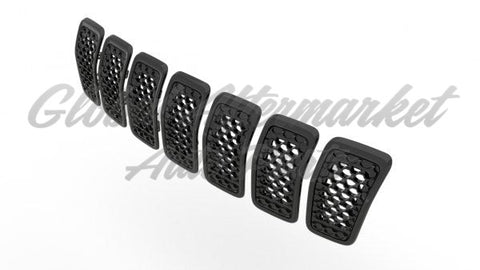 GRILLE BLACK FRAME W/BLACK INSERT 7-PC SET