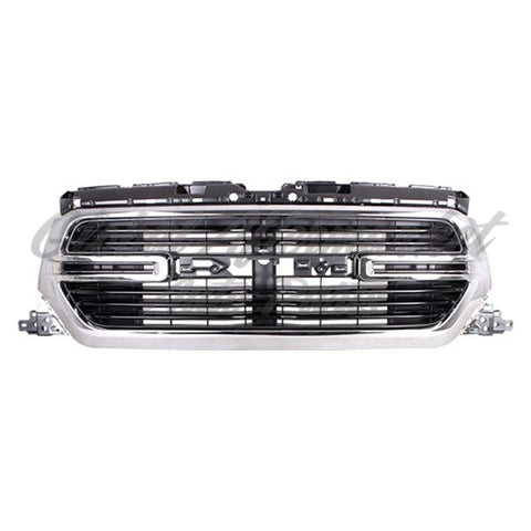 GRILLE CHROME SURROUND W/BLACK BILLETS W/CAMERA LARAMIE/BIG HORN MODEL