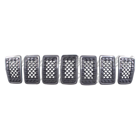 GRILLE FR BLACK SPARKLE FRAME W/MATTE BLACK MESH 7-PC SET