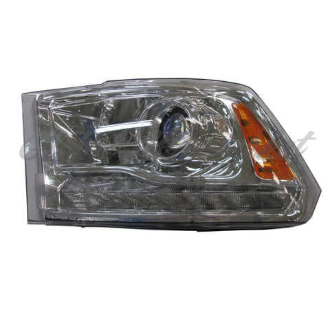 HEAD LAMP LH HALOGEN PROJECTOR CHROME BEZEL CAPA