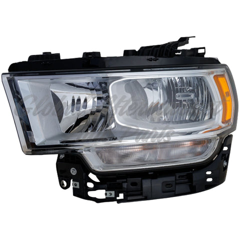 HEAD LAMP LH HALOGEN CHROME BEZEL W/O LOGO HQ