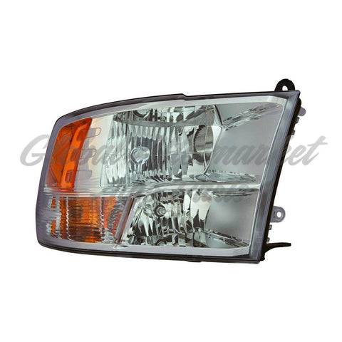 HEAD LAMP RH CHROME HALOGEN W/O PROJECTOR TYPE EXCLUDE DUALLY MODELS 1ST DESIGN W/O EXTRA REFLECTOR CAPA