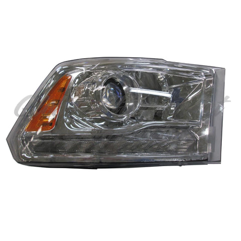 HEAD LAMP RH HALOGEN PROJECTOR CHROME BEZEL