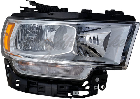 HEAD LAMP RH HALOGEN CHROME BEZEL W/O LOGO CAPA