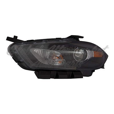 HEAD LAMP LH HALOGEN CODES LMC/MFA BLACK BEZEL CAPA