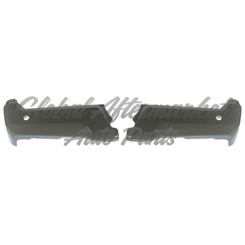 BUMPER FACE BAR RR LH/RH (SET) BLACK STEEL W/ SENSOR HOLES