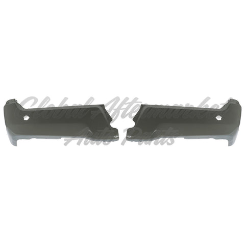 BUMPER FACE BAR RR LH/RH (SET) BLACK STEEL W/ SENSOR HOLES