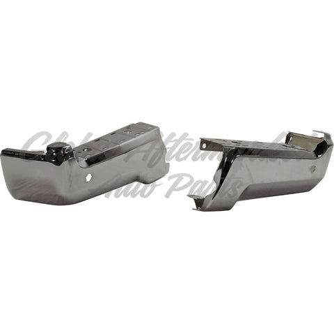 BUMPER FACE BAR RR LH/RH (SET) CHROME STEEL W/SENSOR HOLES