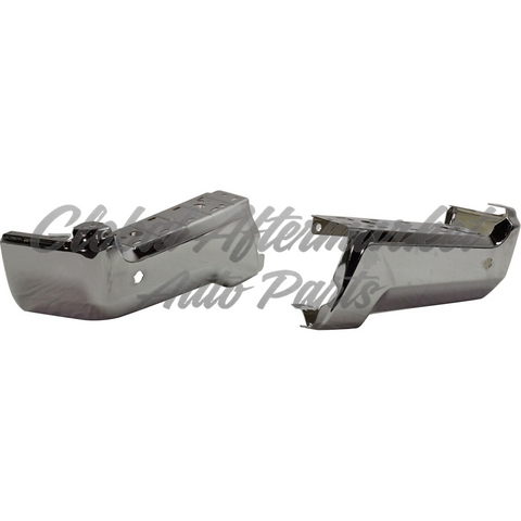 BUMPER FACE BAR RR LH/RH (SET) CHROME STEEL W/SENSOR HOLES
