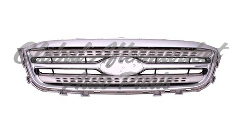 GRILLE PAINTED-SILVER W/CHROME MLDG