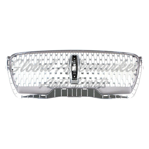 GRILLE FR SATIN MESH ELONGATED VERTICAL PATTERN W/CHROME OUTER MOLDING W/O CAMERA