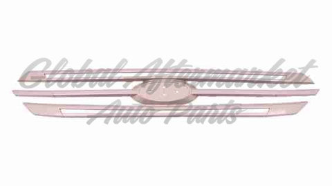 GRILLE MOULDING OUTER MATTE-GRAY W/CHROME STRIP