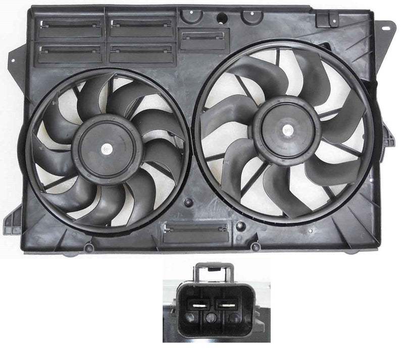 COOLING FAN ASSY FOR TURBOCHARGED VEHICLES W/2 BLADES