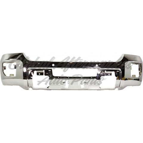 BUMPER FACE BAR FR STEEL W/SENSOR CHROME