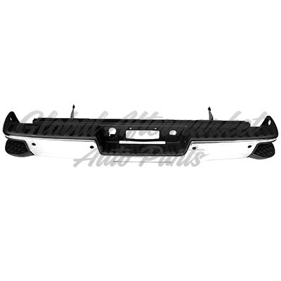 BUMPER RR ASSY CHROME W/CORNER STEP/SENSOR