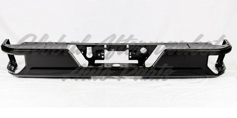 BUMPER RR ASSY BLACK PTM W/SENSOR / DUAL EXHAUST / BLIND SPOT BRACKETS (FACE BAR/PAD/INSERTS/OUTER SUPPORT BRACKETS/BLIND SPOT/ SENSOR)