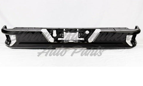 BUMPER RR ASSY CHROME W/SENSOR / BLIND SPOT BRACKETS (FACE BAR/PAD/INSERTS/OUTER SUPPORT BRACKETS/BLIND SPOT/ SENSOR)/ SINGLE EXHAUST
