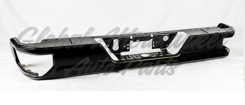 BUMPER RR ASSY CHROME W/BLIND SPOT BRACKETS/ PARK ASSIST SENSOR/ SINGLE EXHAUST/ DUAL RR WHEELS