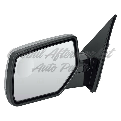 DOOR MIRROR LH POWER HTD CHROME W/BLIND SPOT MANUAL FOLD