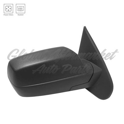 DOOR MIRROR LH POWER HEATED W/SPOTTER MAN-FOLDING TEXTURED CAP