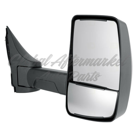 DOOR MIRROR RH POWER W/DUAL HTD GLASS/5 SLOT PLUG/LONG ARM/ 2ND DESIGN/ 96IN WIDE BOX TRUCK W/O SIGNAL / OBSTACLE DETECTION