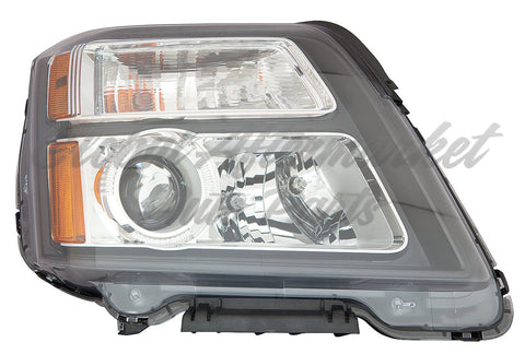 HEAD LAMP LH HALOGEN DENALI MODEL BLACK BEZEL HQ