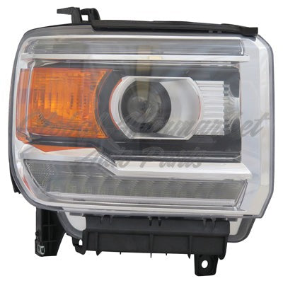 HEAD LAMP RH HALOGEN W/LED CHROME CAPA