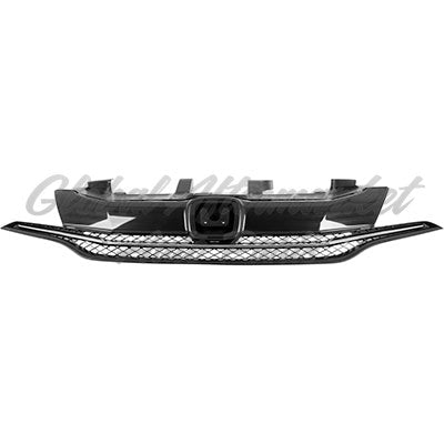 GRILLE MATTE-DK GRAY W/CHROME MLDG EXCLUDE SI