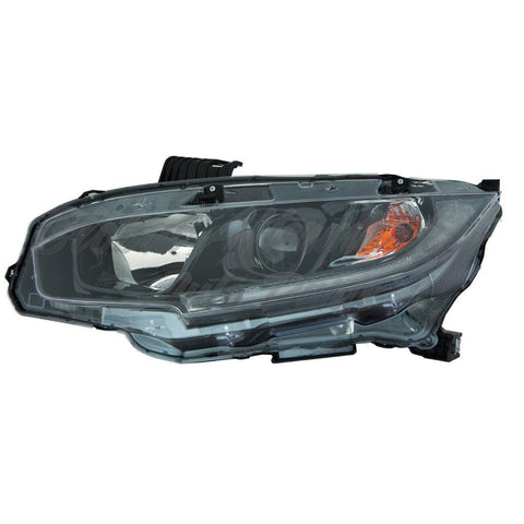 HEAD LAMP LH HALOGEN W/BLACK BEZEL HQ