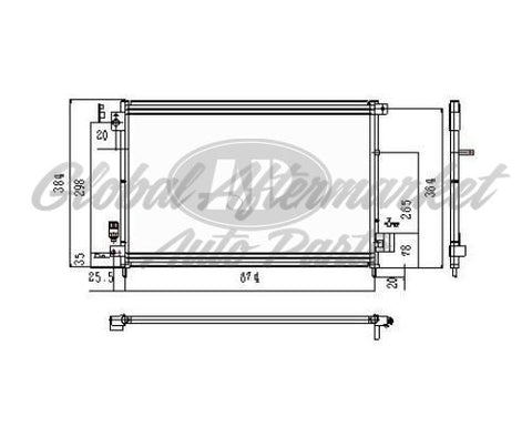 CONDENSER (3086/4703) V6/4CYL