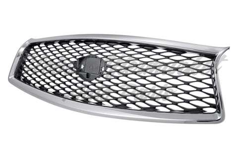 GRILLE W/O AROUND VIEW MIRROR GRAY/BLACK W/CHROME FRAME