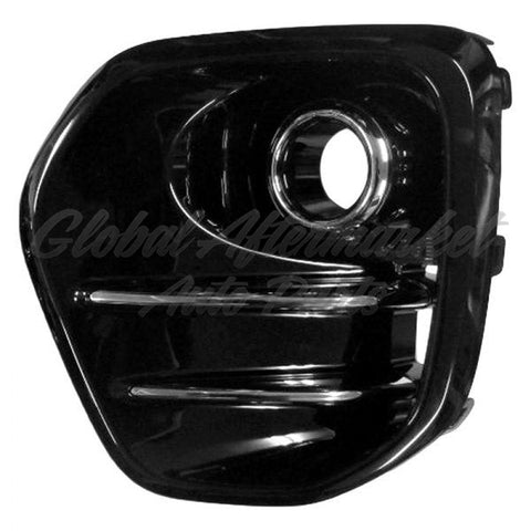 FOG LAMP BEZEL FR LH TEXTURED BLACK W/CHROME MOULDING W/O LED FOG FWD