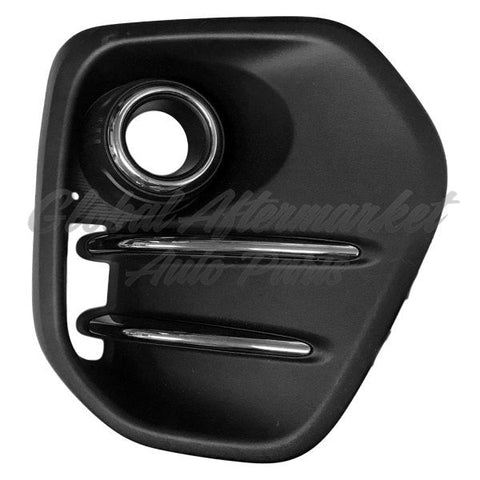 FOG LAMP BEZEL FR RH PTD BLACK W/CHROME MOULDING W/O LED FOGS FWD