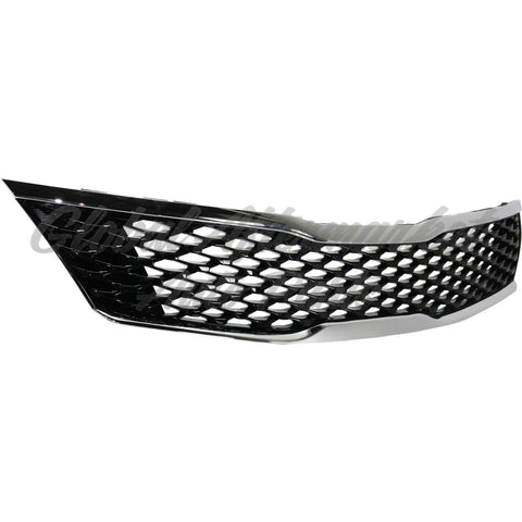 GRILLE GLOSSY BLACK MESH W/UPPER/LOWER CHROME MOULDING W/O ADAPTIVE CRUISE