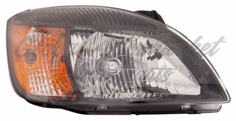 HEAD LAMP RH BLACK BEZEL CAPA