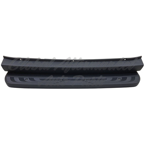 BUMPER RR TEXTURED DARK GRAY / BLACK W/STEP W/O HITCH / PARK ASSIST SENSOR