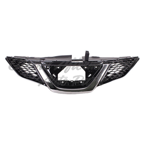 GRILLE FR PTD BLACK W/CHROME MOLDING W/O CAMERA