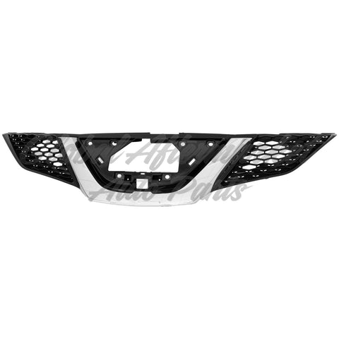 GRILLE FR PTD BLACK W/CHROME MOLDING/CAMERA
