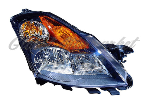 HEAD LAMP RH W/GRAY BEZEL CAPA