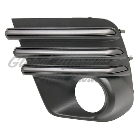 FOG LAMP BEZEL FR LH BLACK W/STEEL GRAY MOLDING STRIPS W/ROUND HALOGEN FOG LAMPS EXCLUDE WILDERNESS /SPRT