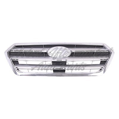 GRILLE PAINTED SILVER GRAY W/CHROME MOULDING