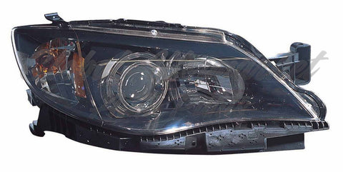 HEAD LAMP RH BLACK HALOGEN HQ