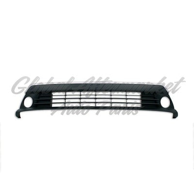 GRILLE LOWER PARTIAL PRIMED BLACK W/CHROME MLDG W/FOG LAMP HOLE PRIUS PLUG IN