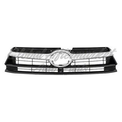 GRILLE PAINTED DARK GRAY W/CHROME MOULDING